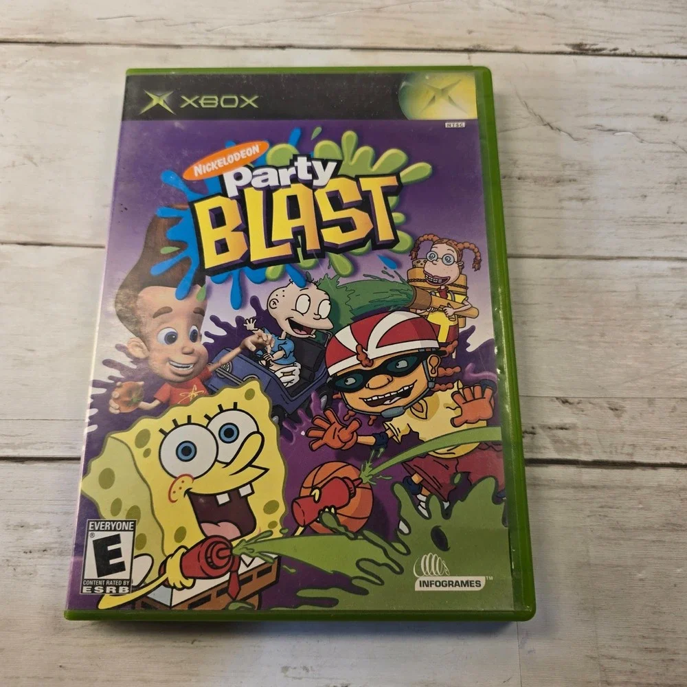Nickelodeon Party Blast Microsoft Xbox 2002 SpongeBob Rugrats Jimmy Neutron OG